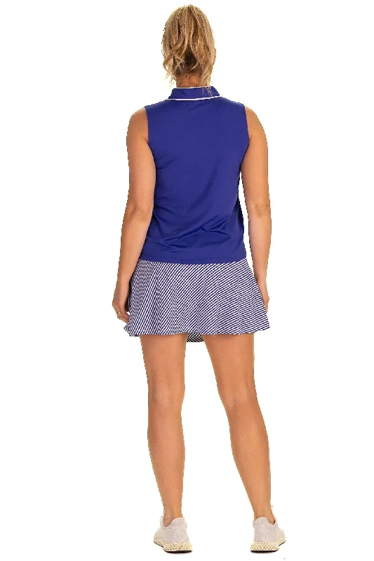 The Sherri Skort in Blue Pinstripe