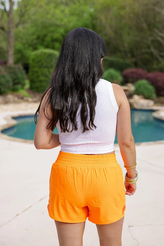 Active Babe Neon Orange Shorts