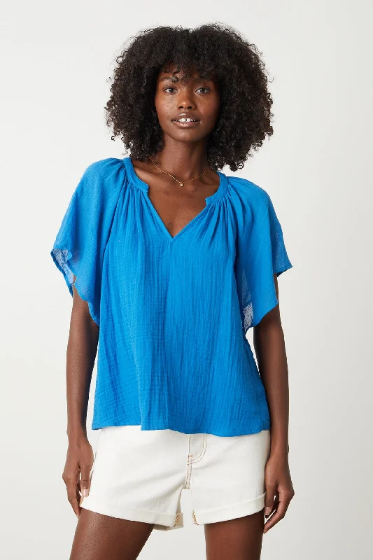 BELLE COTTON GAUZE BLOUSE