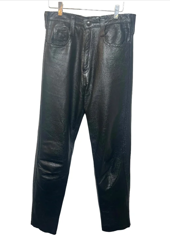 Black Leather Trousers (Size L)