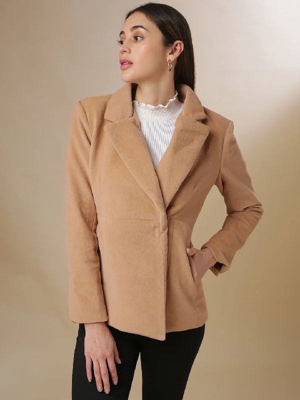 Campus Sutra Women Solid Casual Blazer