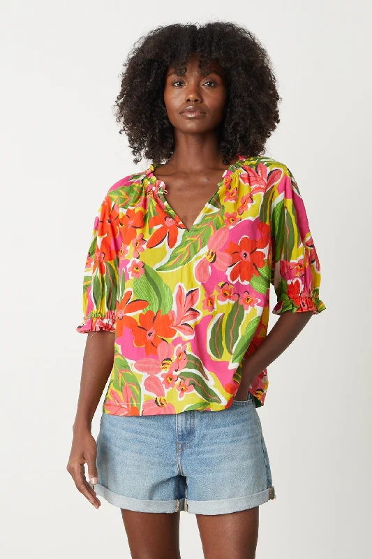 CARRIE PRINTED BOHO TOP