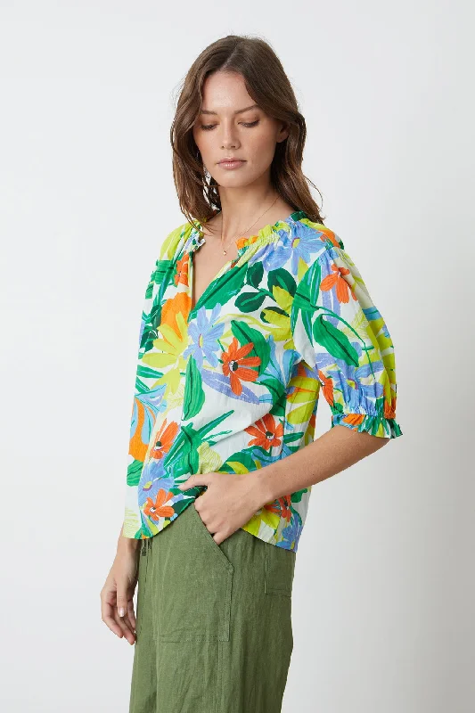 CARRIE PRINTED BOHO TOP