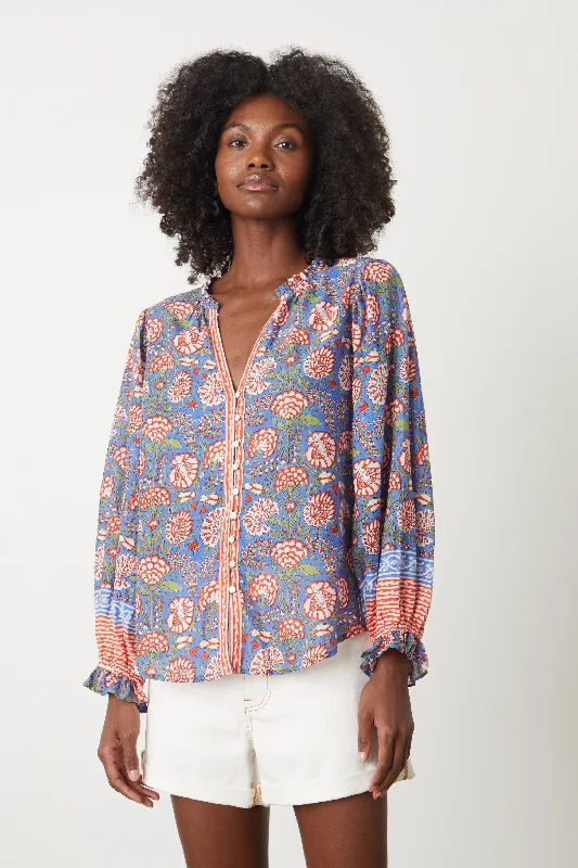 MARCELLA PRINTED BOHO TOP