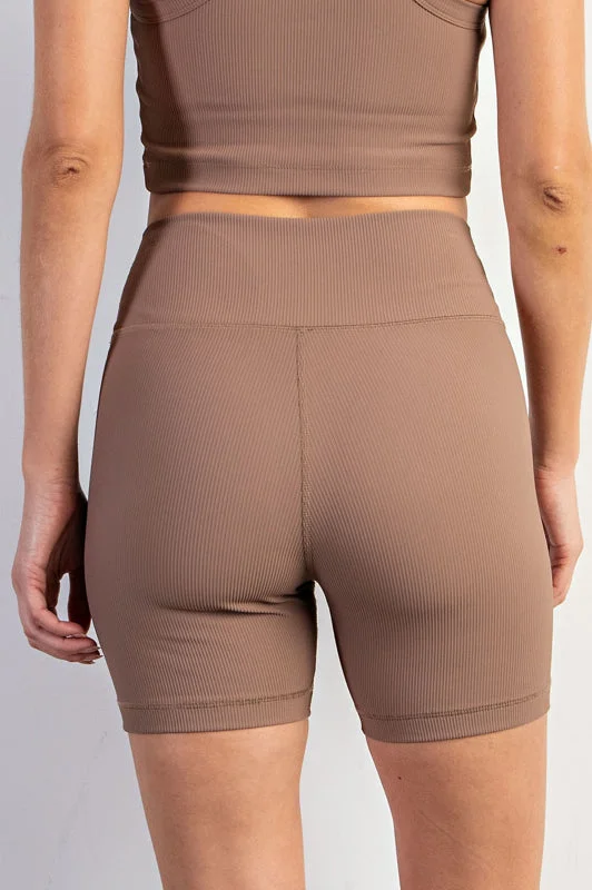 Standard Perfection Mocha Biker Shorts