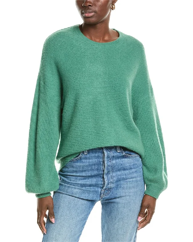 NAADAM Coastal Balloon Sleeve Crewneck Cashmere Sweater