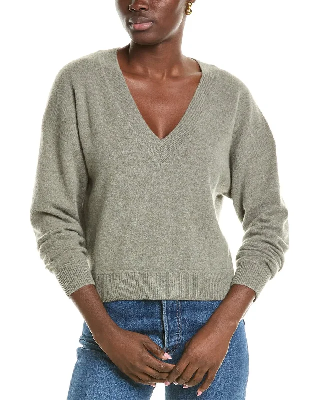 NAADAM Cropped V-Neck Cashmere Pullover