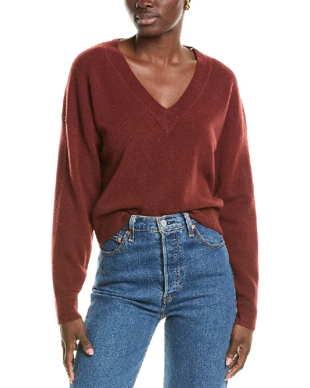 NAADAM Cropped V-Neck Cashmere Pullover