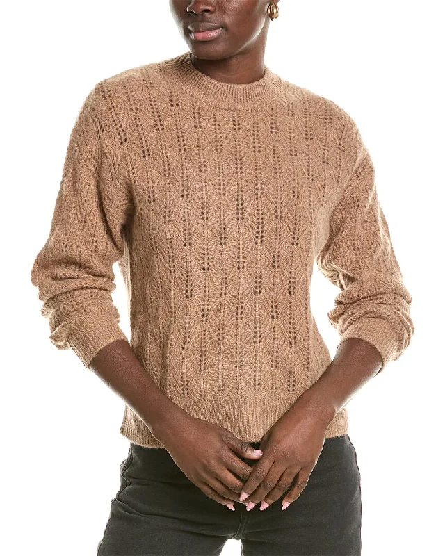 NAADAM Pointelle Crewneck Cashmere Sweater