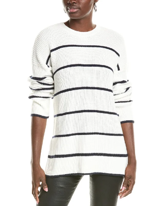 Splendid Parker Stripe Crew Silk-Blend Sweater