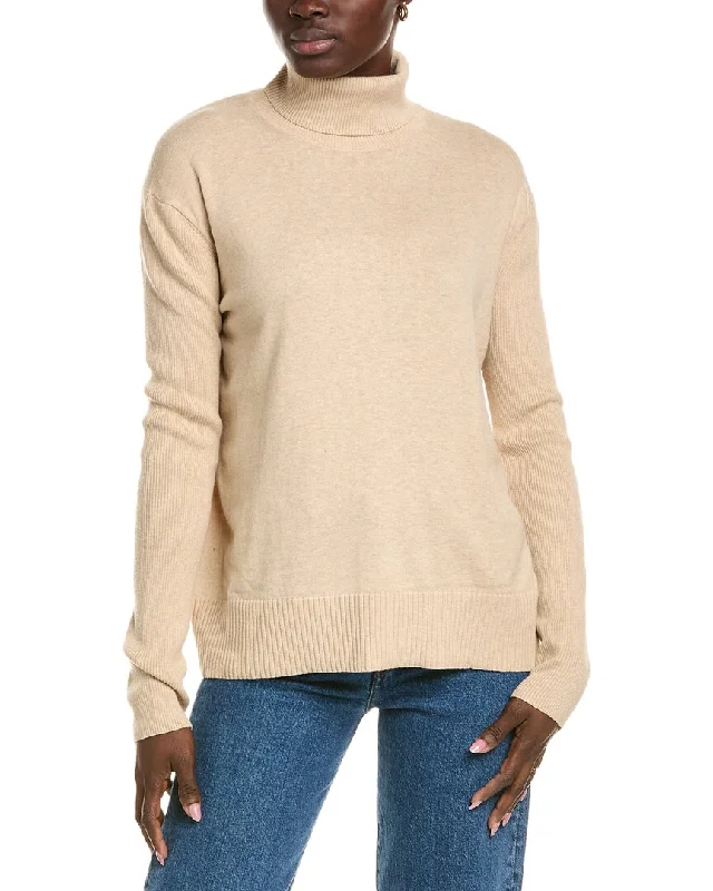 Velvet by Graham & Spencer Cashmere-Blend Mock Neck Sweater