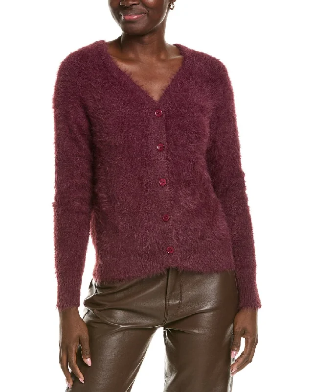 Velvet by Graham & Spencer Feathered Fringe Cardigan