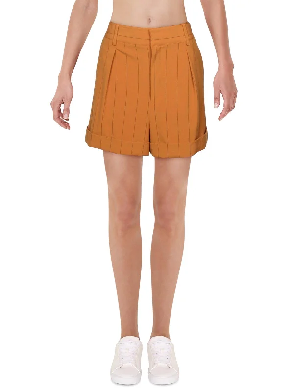 Womens Pleated Polyester Dress Shorts