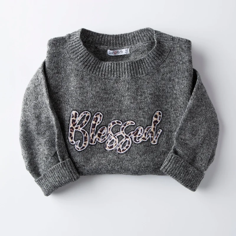 Blessed Leopard Women's Embellished Sweater