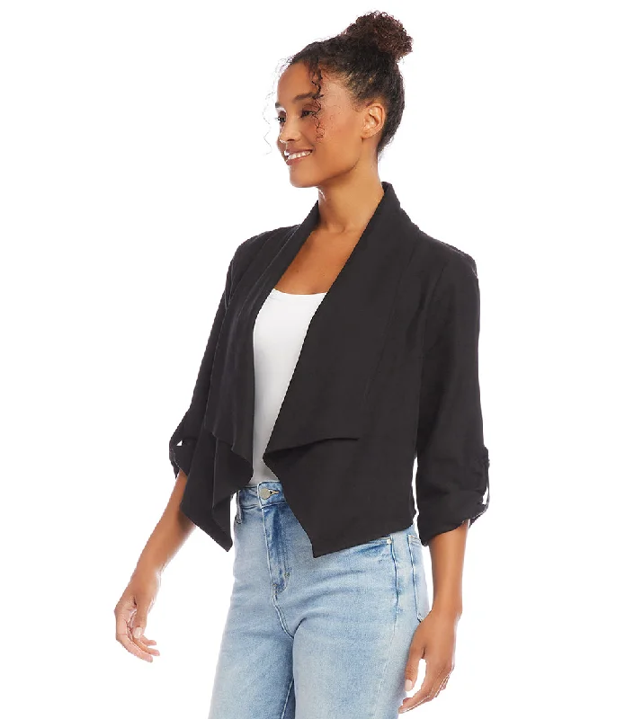 Drape Collar Cardigan Jacket