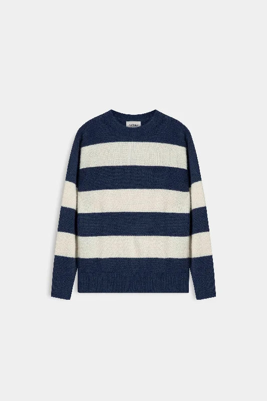 broad striped sweater