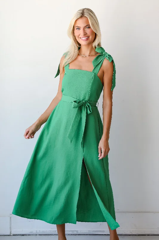 FINAL SALE - Iconic Ways Green Midi Dress