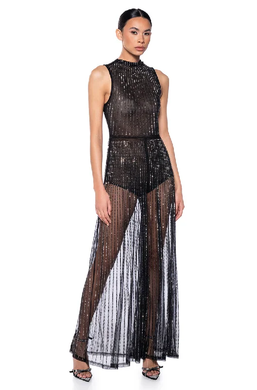 SHEER ME ROAR MESH JUMPSUIT