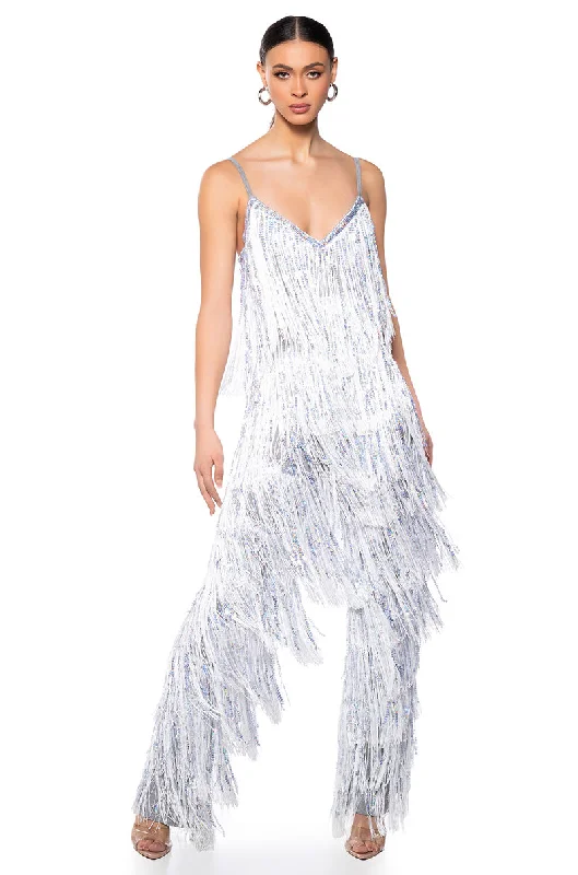 STAR OF THE SHOW FRINGE JUMPSUIT